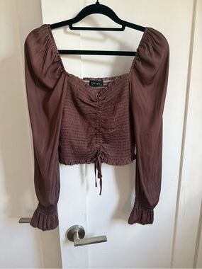 Yaya and Co Smocked Crop Long sleeve